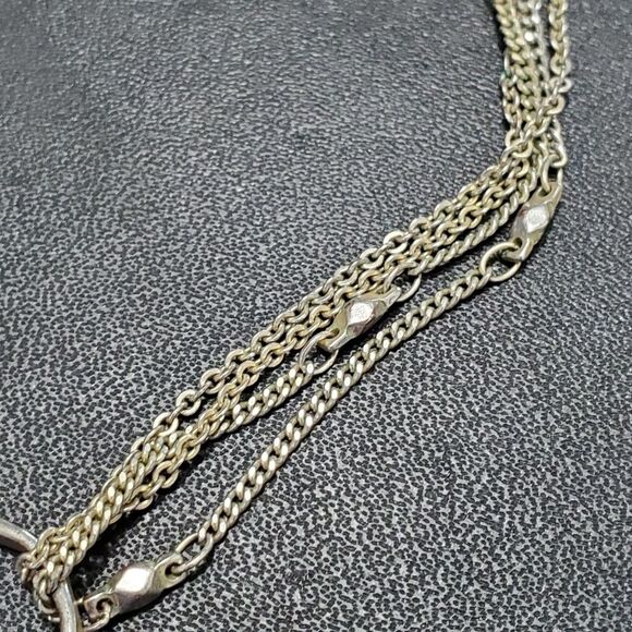 Three ring multi strand necklace - Picture 4 of 8